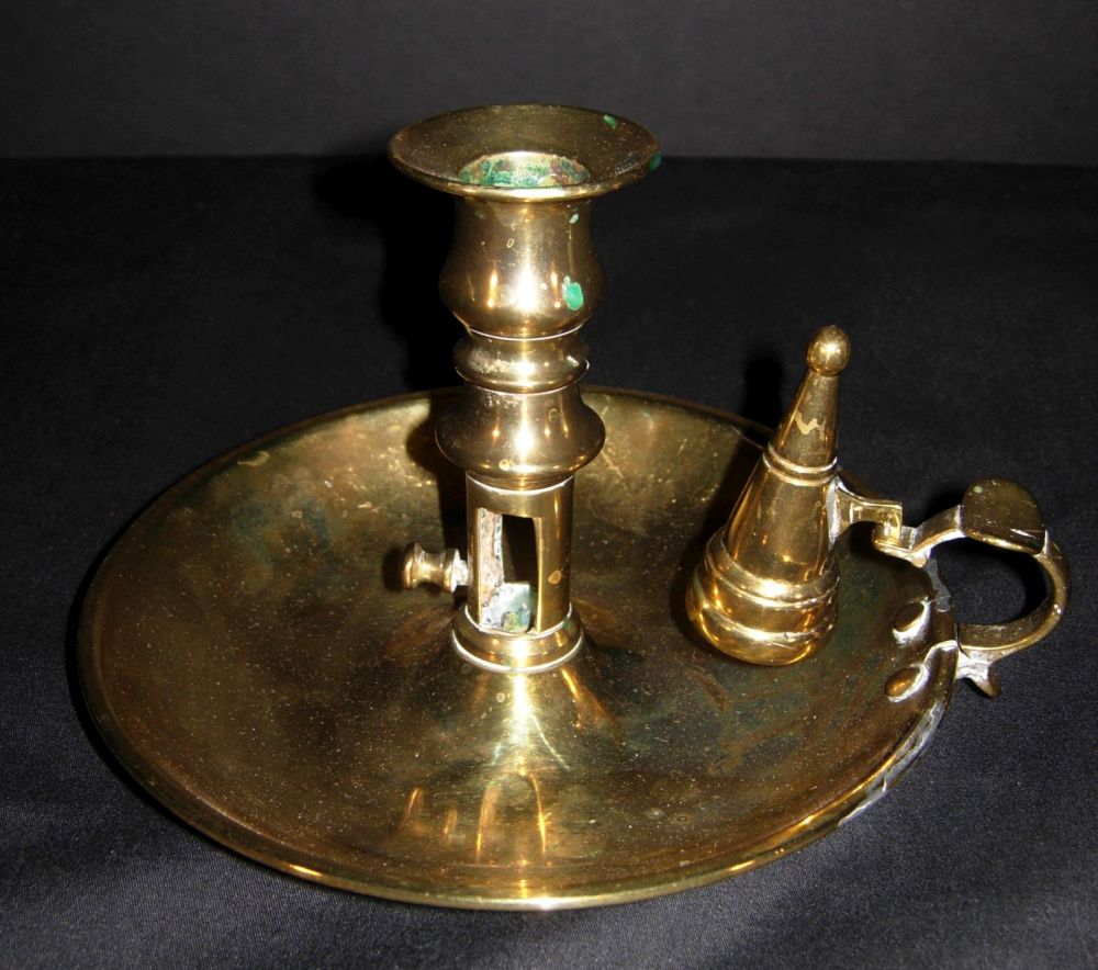 Brass chamberstick - Bluebonnet AntiquesBluebonnet Antiques